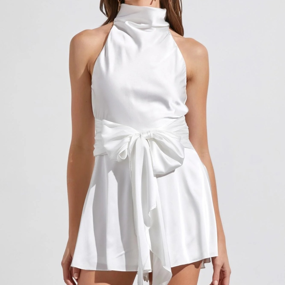 White Petal & Pup Odilia Tie Waist Romper